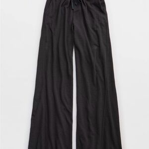 Aerie Gray Wide Leg Lounge Pants